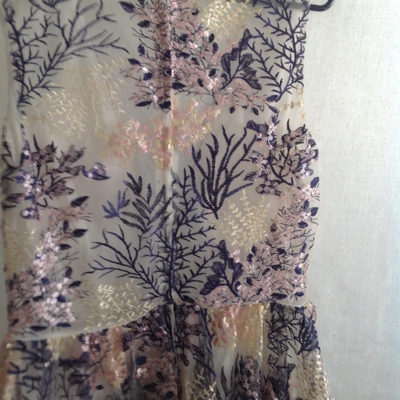 Ivory embroidered mini dress - Picture 3 of 4